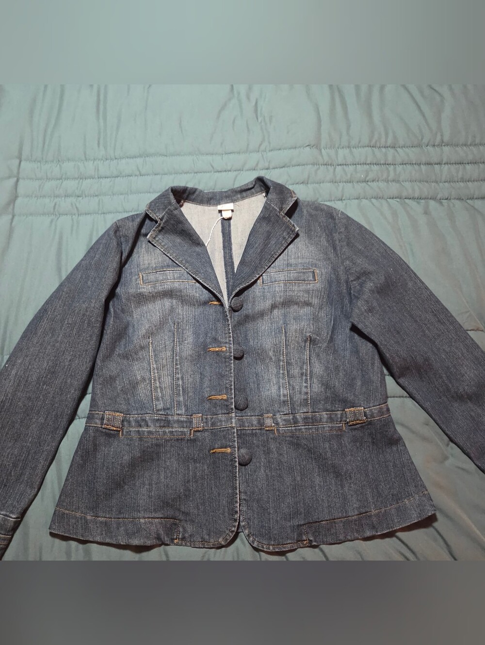 Venezia Classic Dark Denim Jacket - Button Front 14/16